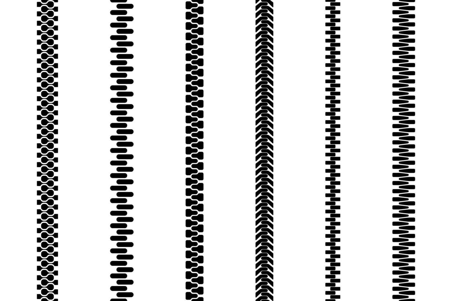 Closed Zipper set seamless illustration vector