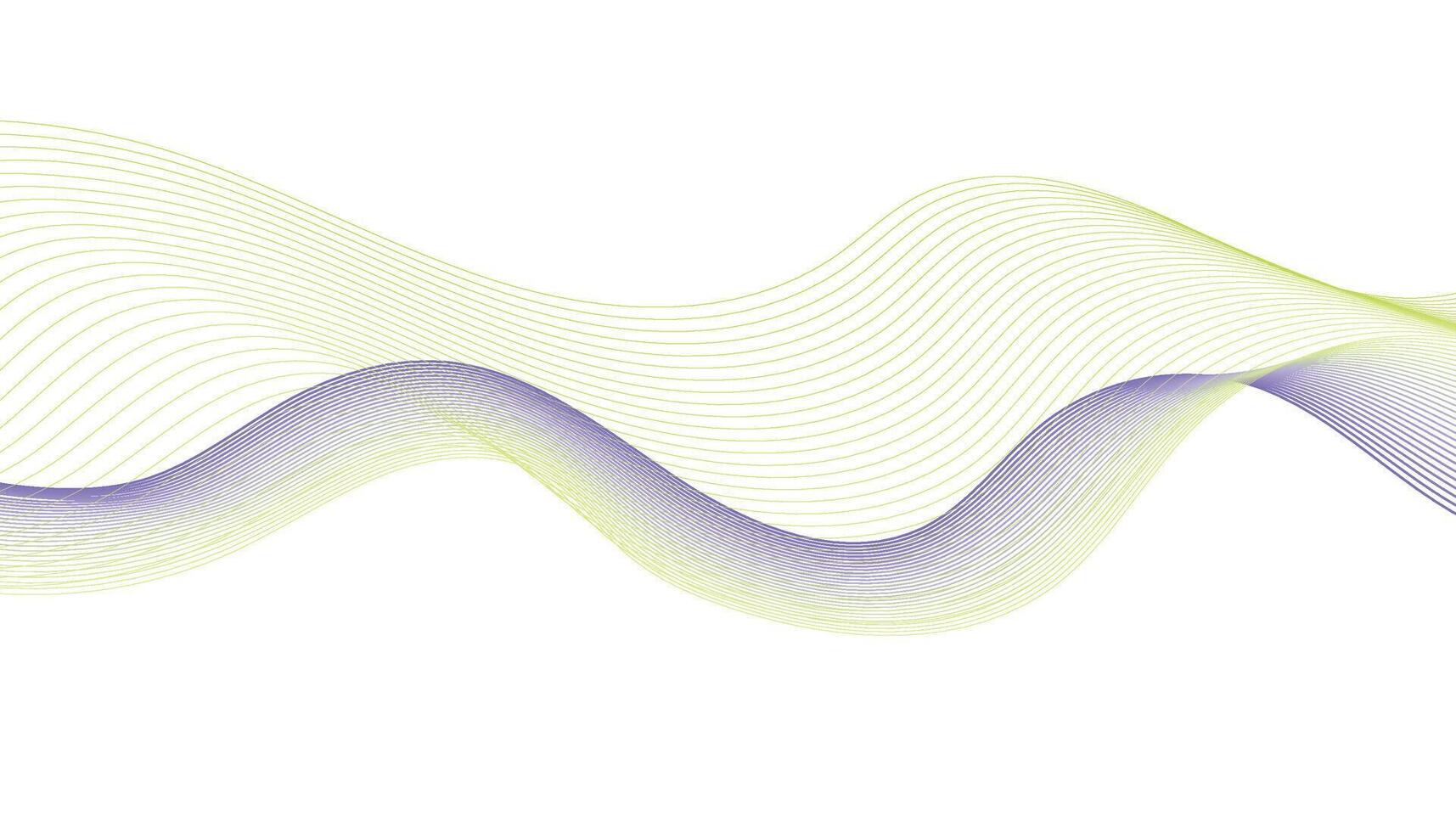 Abstract Purple and Green Wave Lines vector