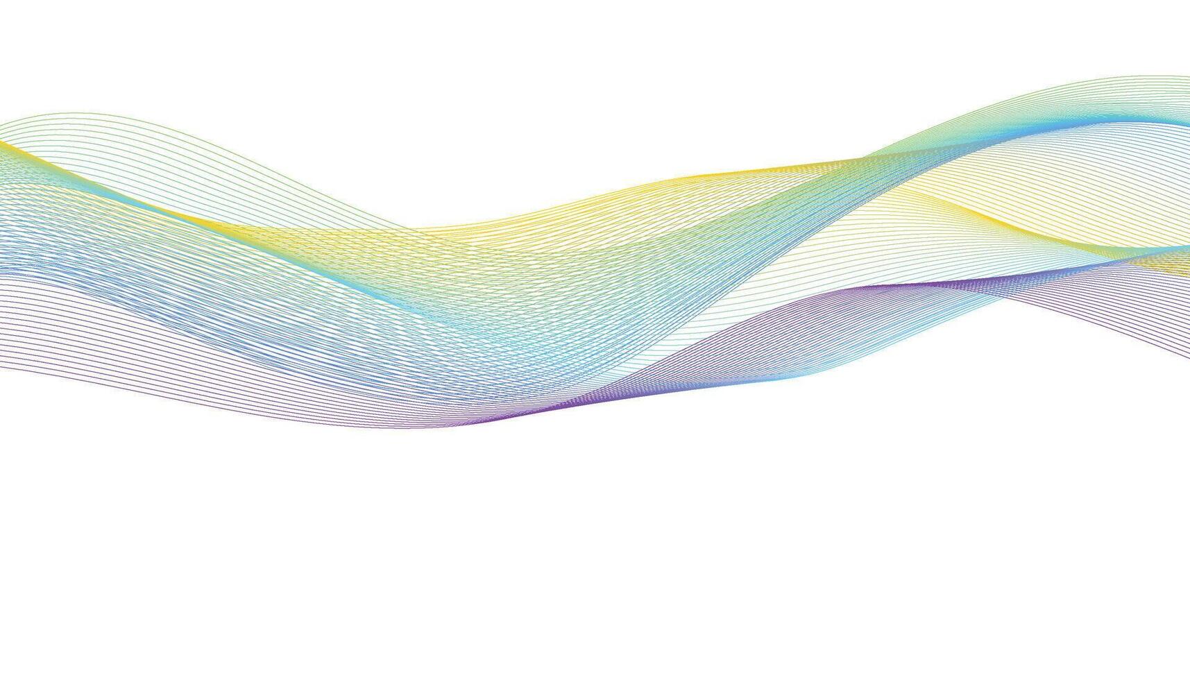 Soft Colorful Abstract Wave Background with Gradient Lines vector