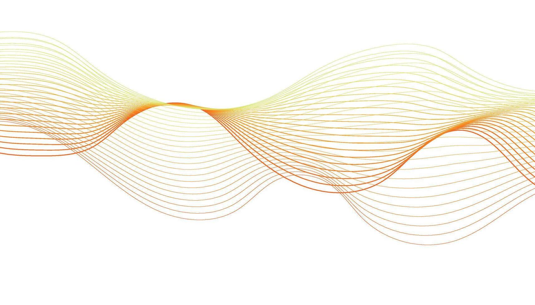 Orange and Yellow Wave Lines on White Background vector
