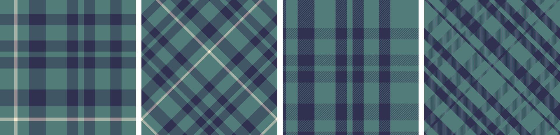 Seamless plaid pattern set. tartan for dress flannel skirt, tablecloth, modern and fashion print. vector