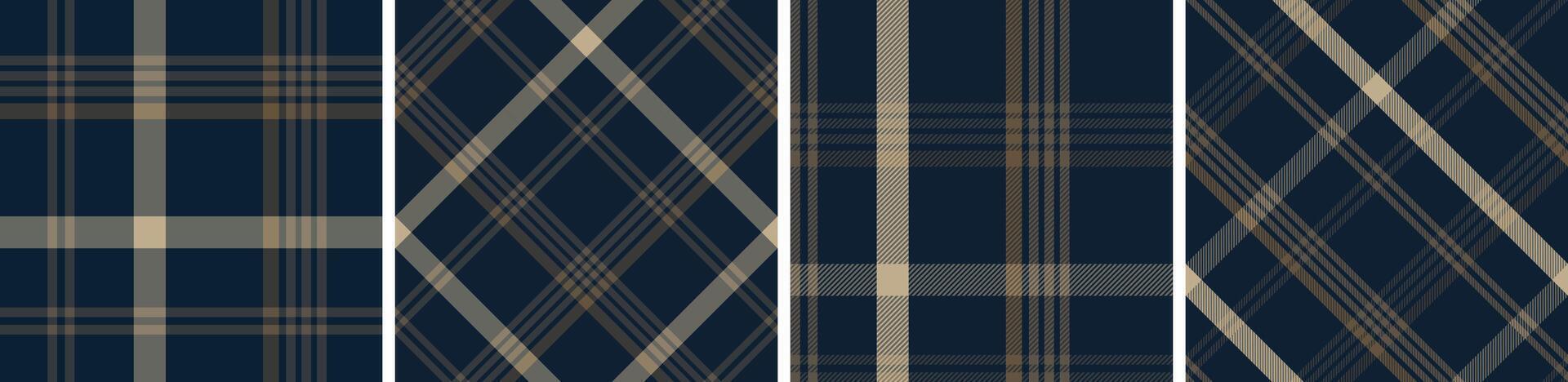 Seamless plaid pattern set.tartan for dress flannel skirt, tablecloth modern and fashion print. vector