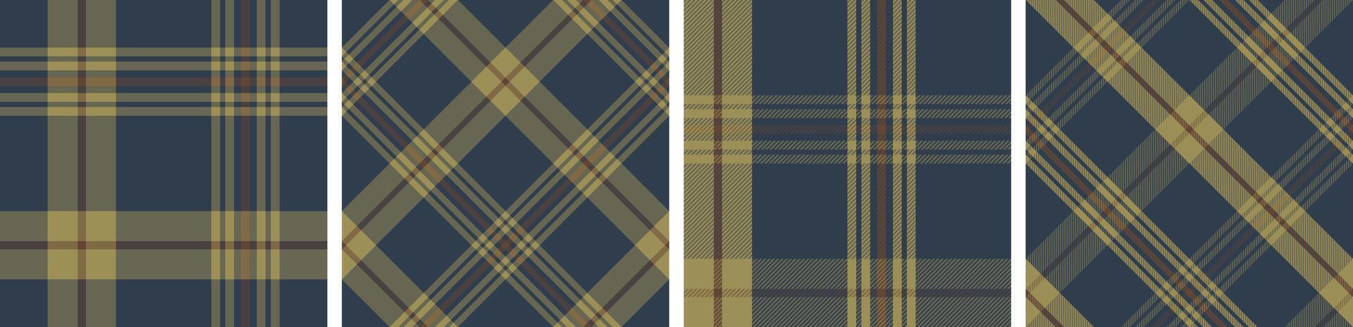 Seamless plaid pattern set. tartan dress flannel skirt, tablecloth modern and fashion print. vector