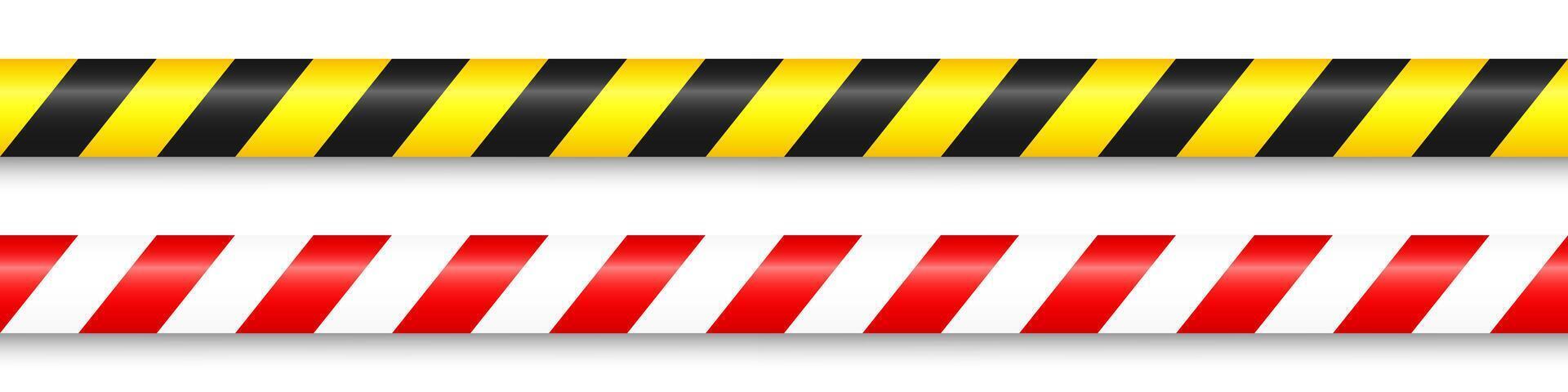 Realistic barricade tape. Police warning line. Danger or hazard stripe. Under construction sign. illustration. vector