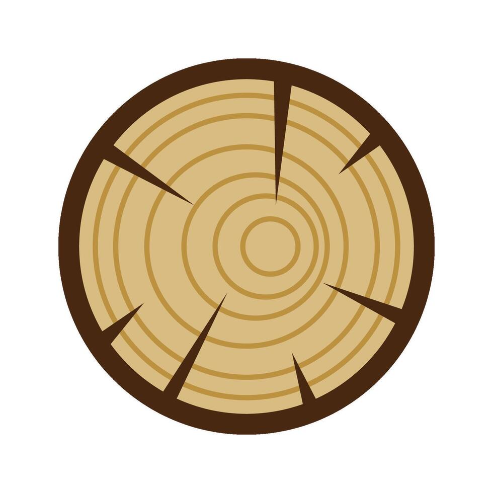 Logwood tree stump icon illustration vector