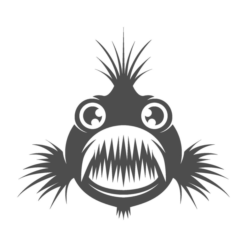 An illustration of a fish with a big mouth vector