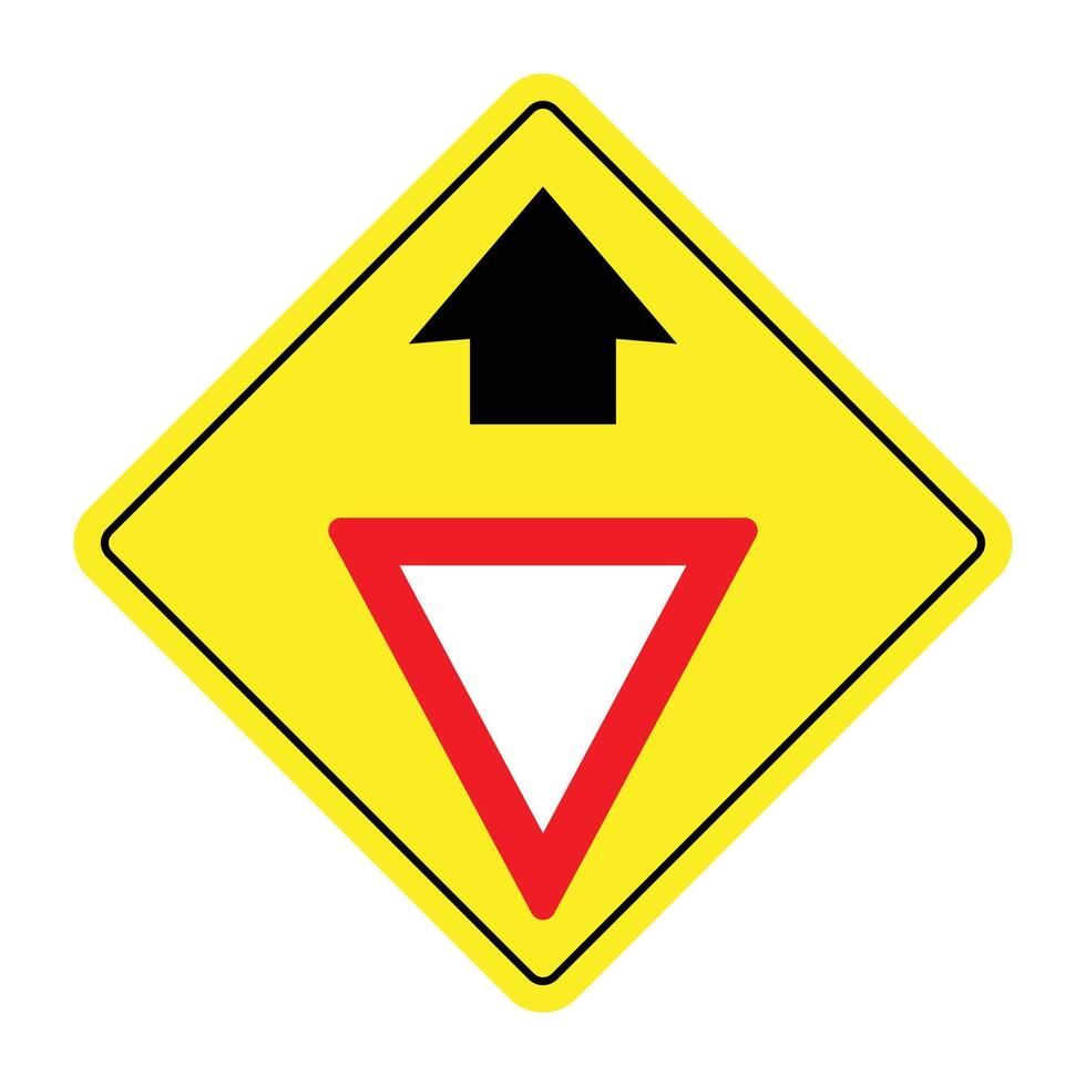 Yield Ahead The Illustration vector