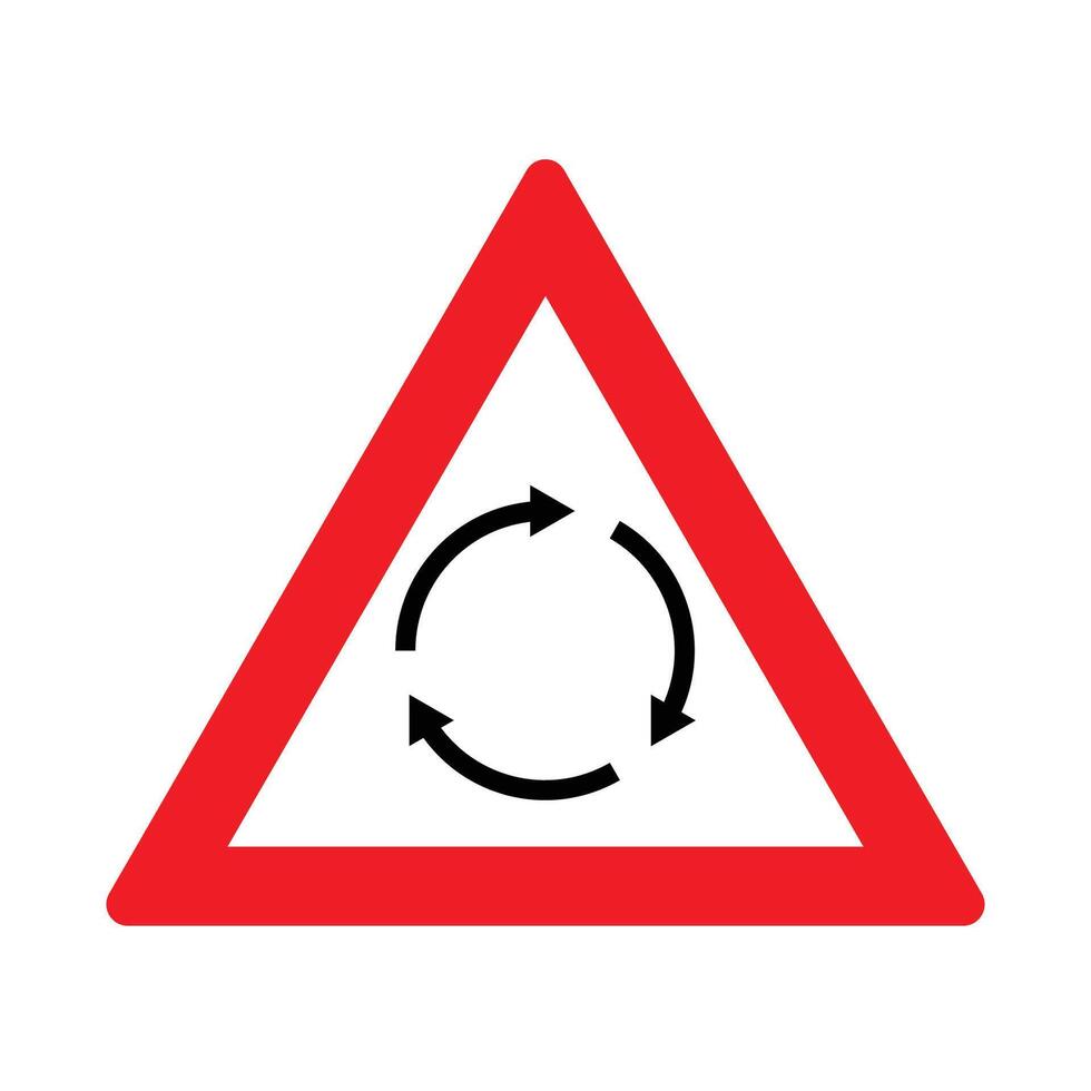 The Illustration of Triangle Roundabout vector