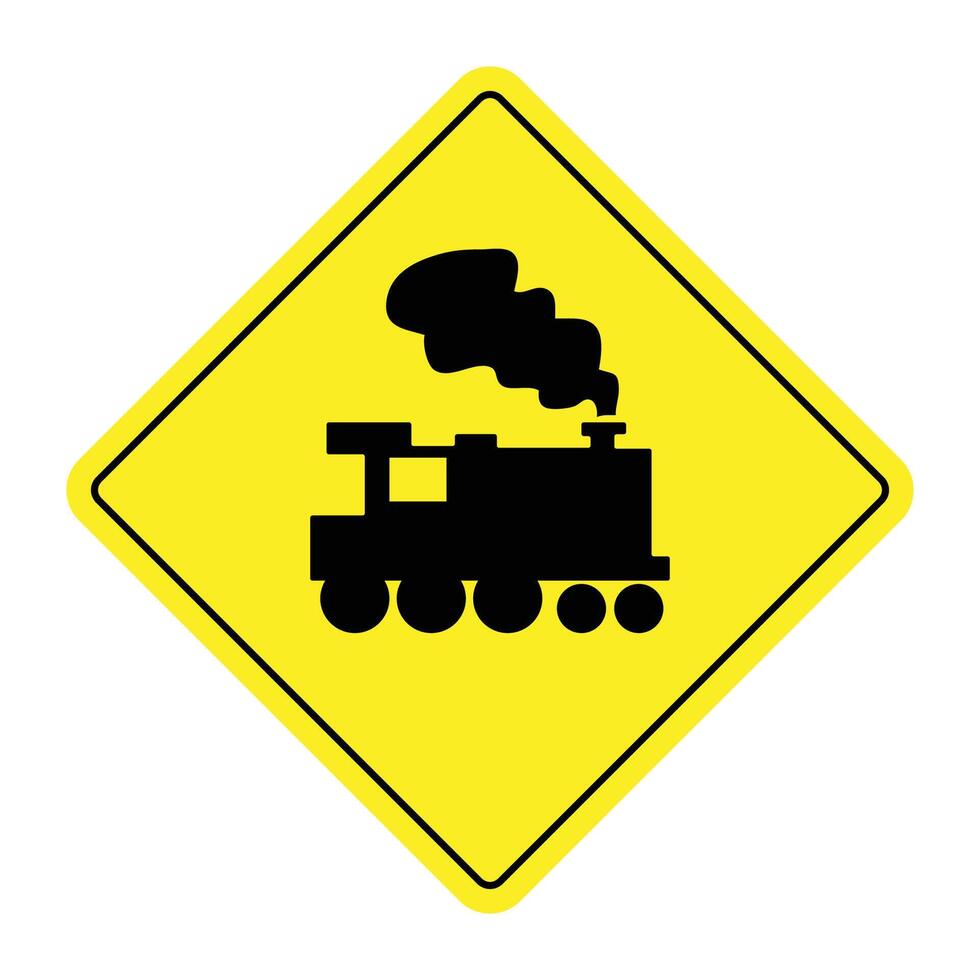Rail Crossing Without Barrier The Illustration vector