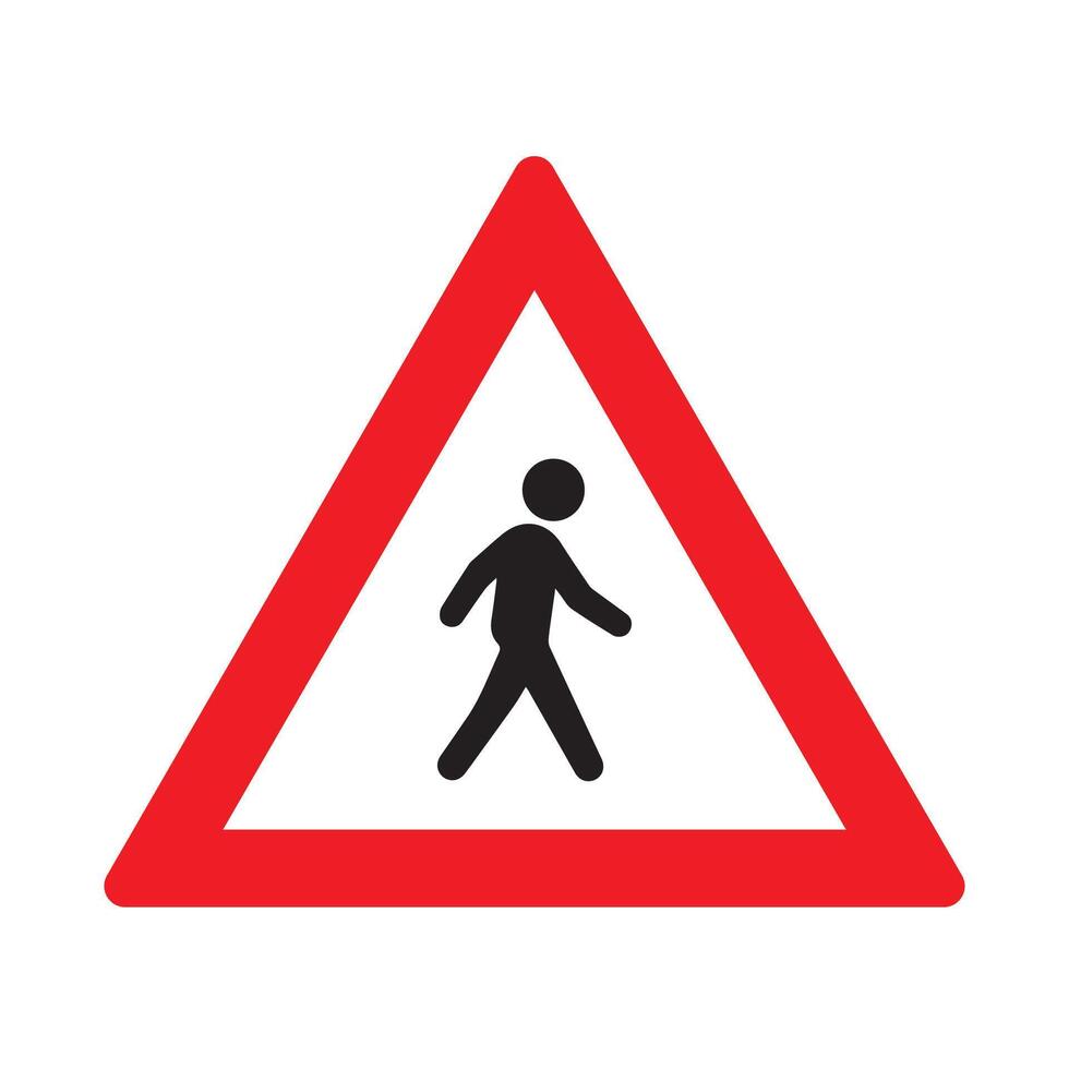 The Illustration of Triangle Pedestrian Sign vector