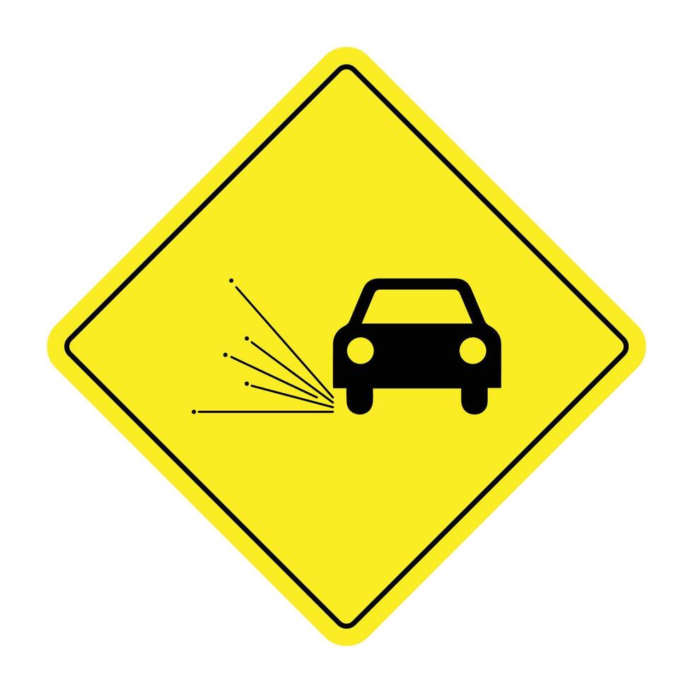 Warning Stone from Road The Illustration vector