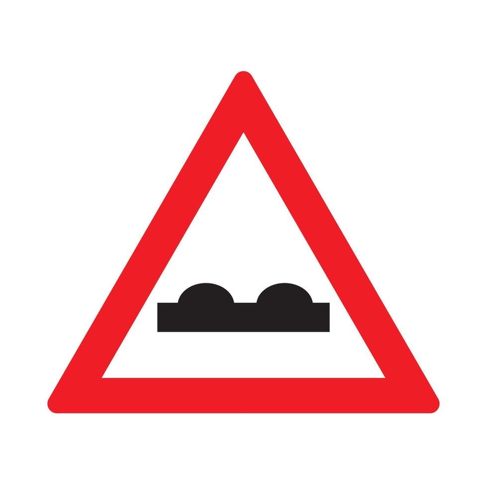 The Illustration of Triangle Poor Surface Road Ahead vector