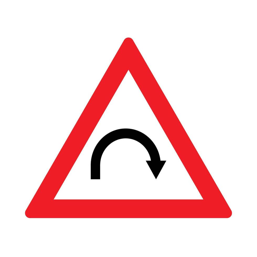 The Illustration of Triangle Hairpin Turn vector