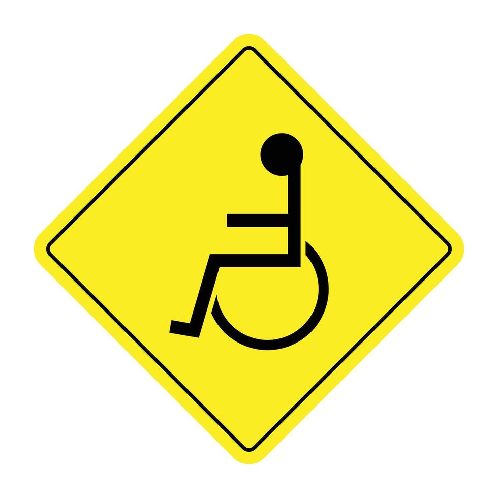 Wheel Chair Sign The Illustration vector