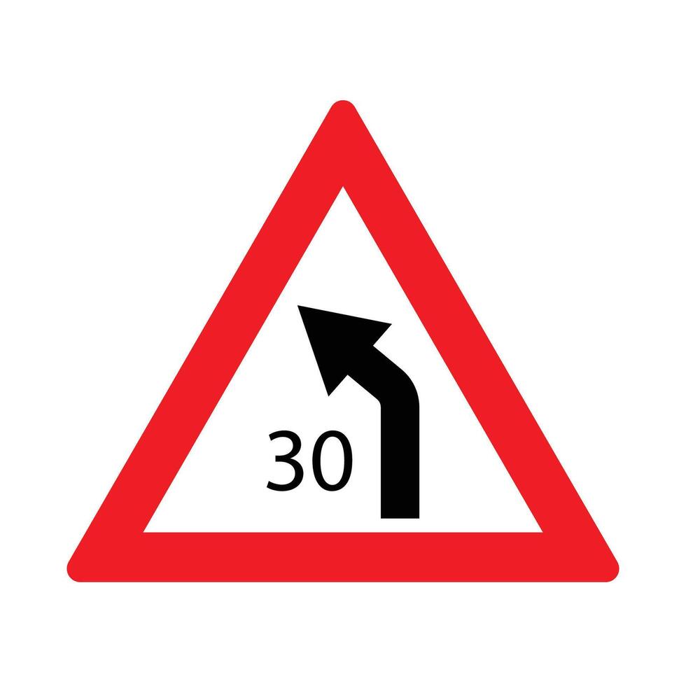 The Illustration of Triangle Curve with Advisory Speed vector