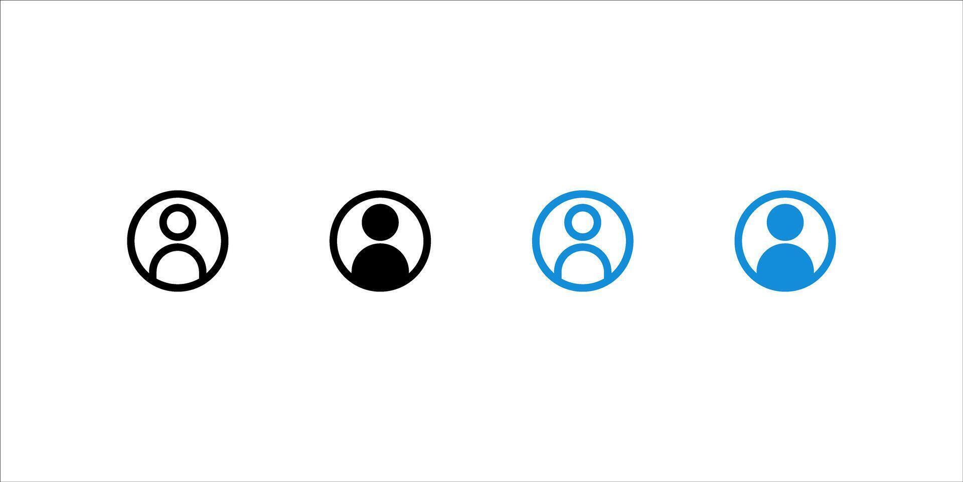 Icon Illustration of Profile, person, guest, black, outline vector