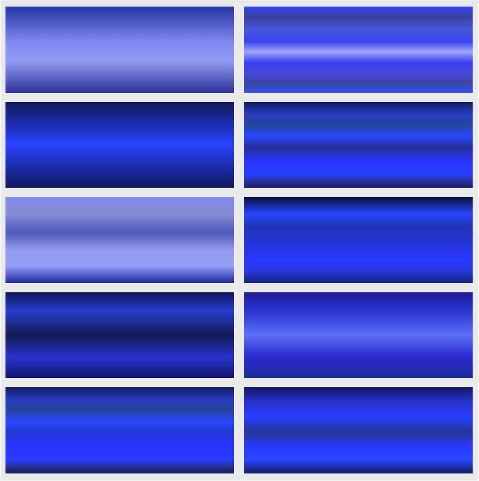 blue metallic gradients. Sample collection. Bright gradient. metallic texture vector