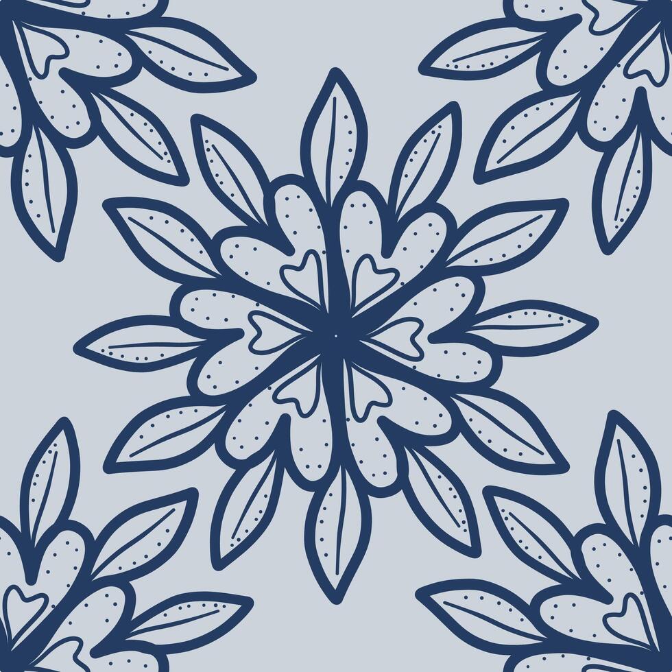 250611 blue tone line scribble seamless background vector