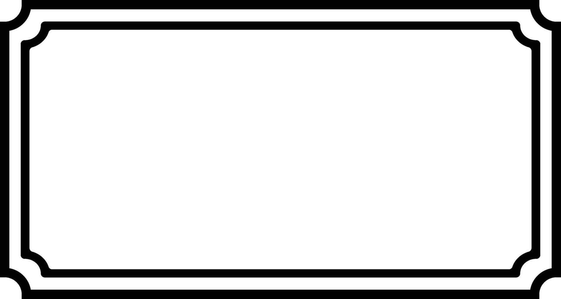 Blank Decorative Border Frame With a Classic Rectangular Design vector