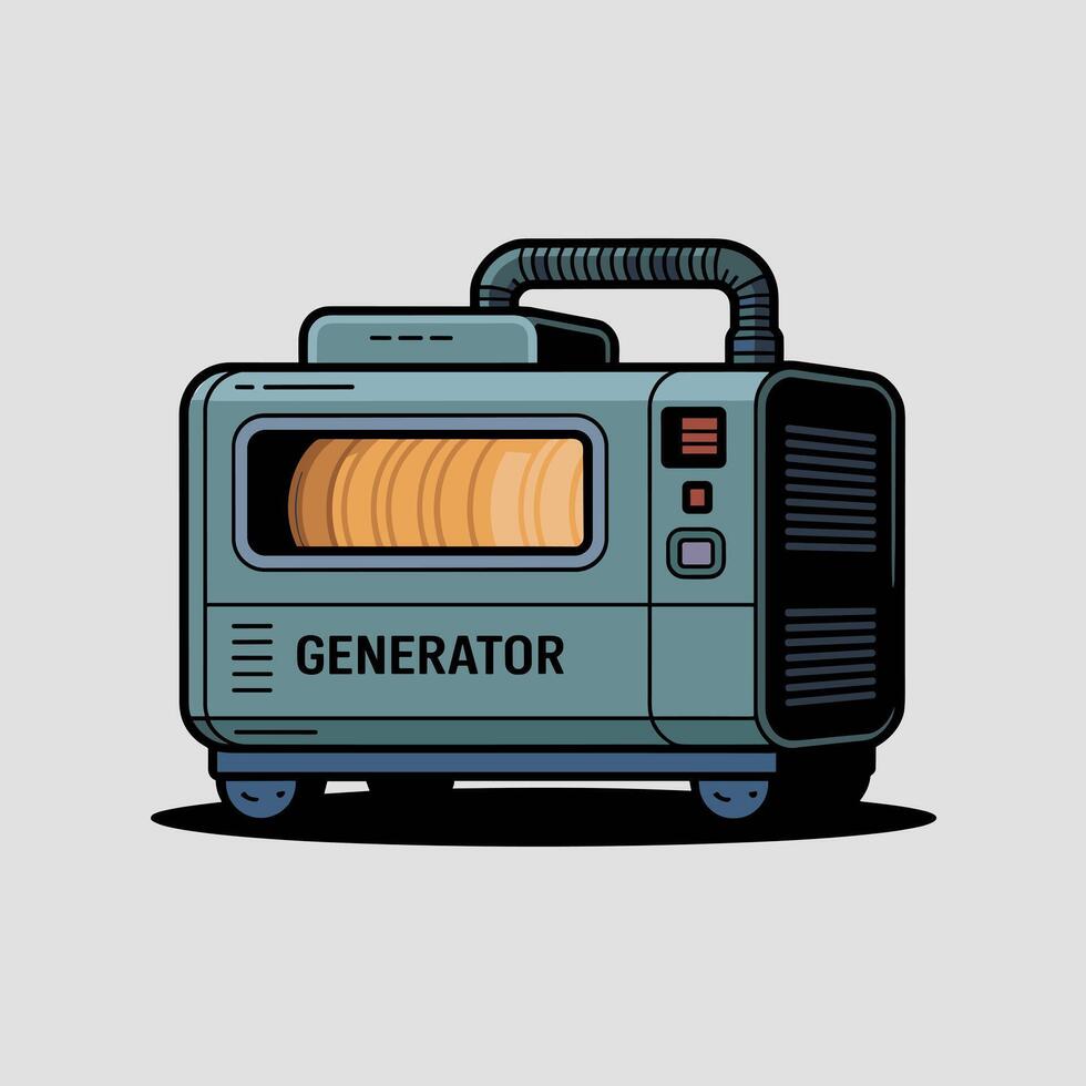 Modern Generator Machine with Vents vector