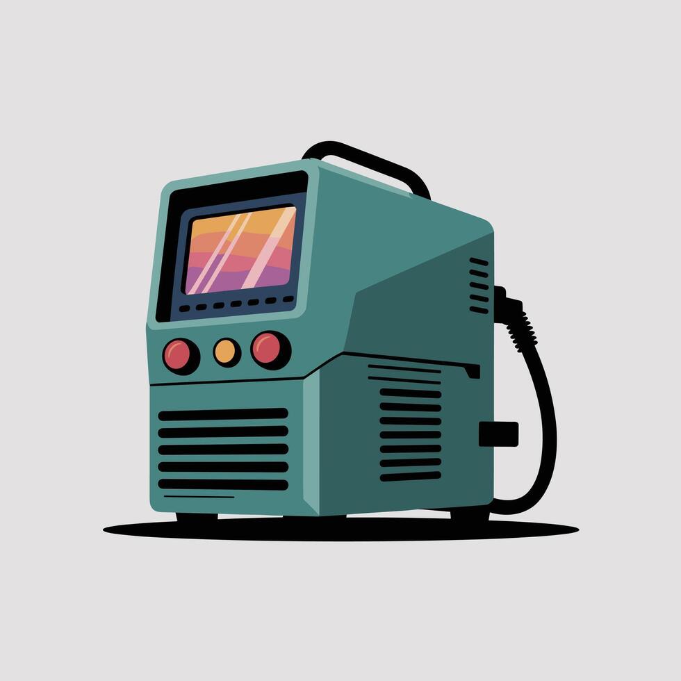 Stylized Welding Equipment in Minimal Design vector