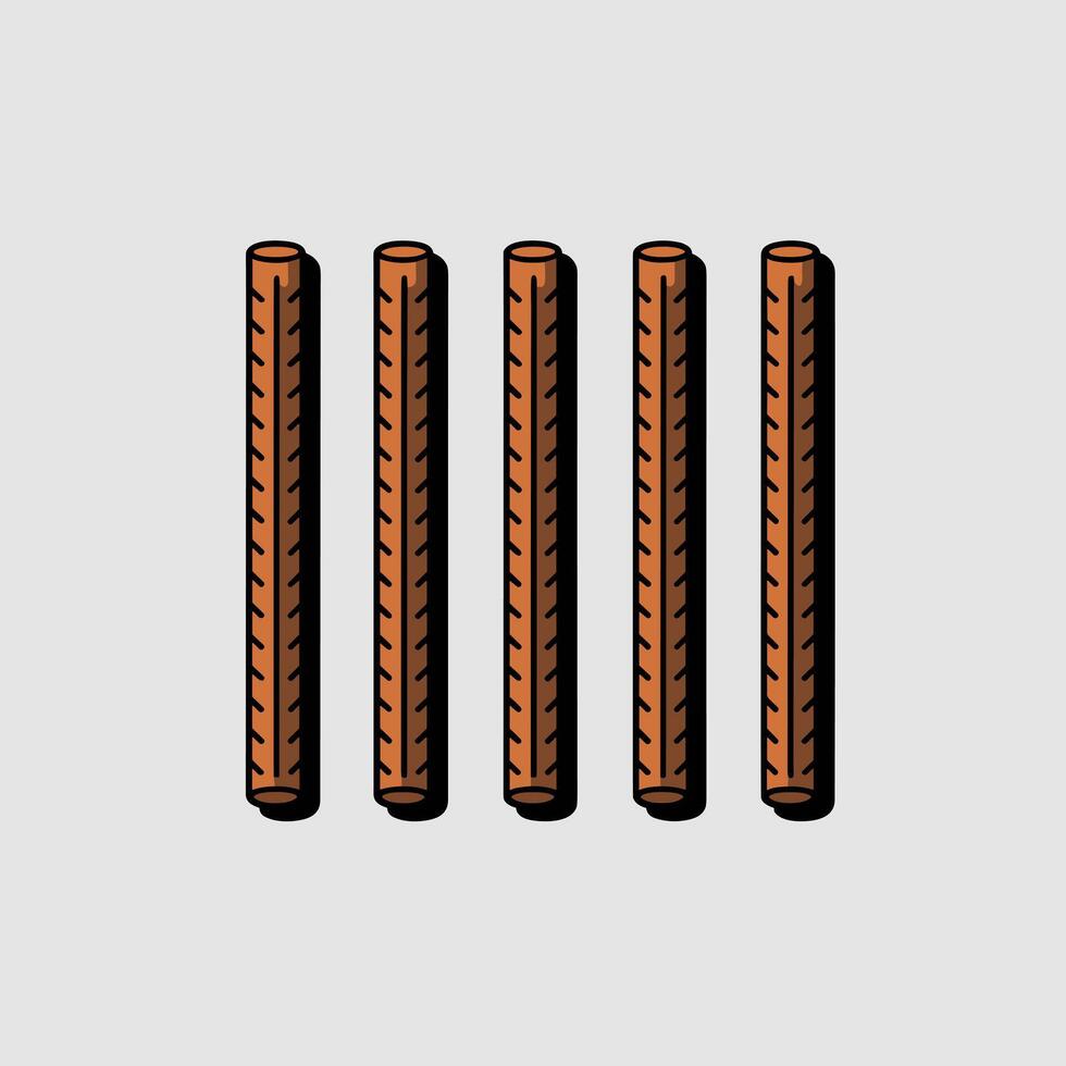Flat-Style Reinforcement Rods in a Bundle vector