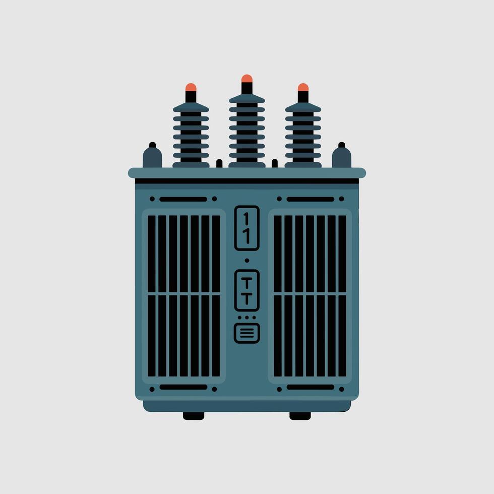 High Voltage Transformer in Simplified Illustration vector
