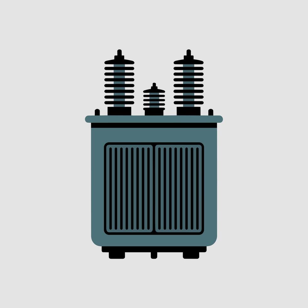 Flat Transformer Box Used for Power Distribution vector