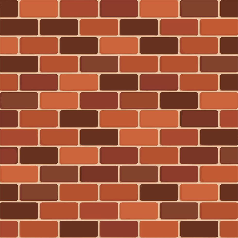 Flat Illustration of a Brick Wall Pattern vector
