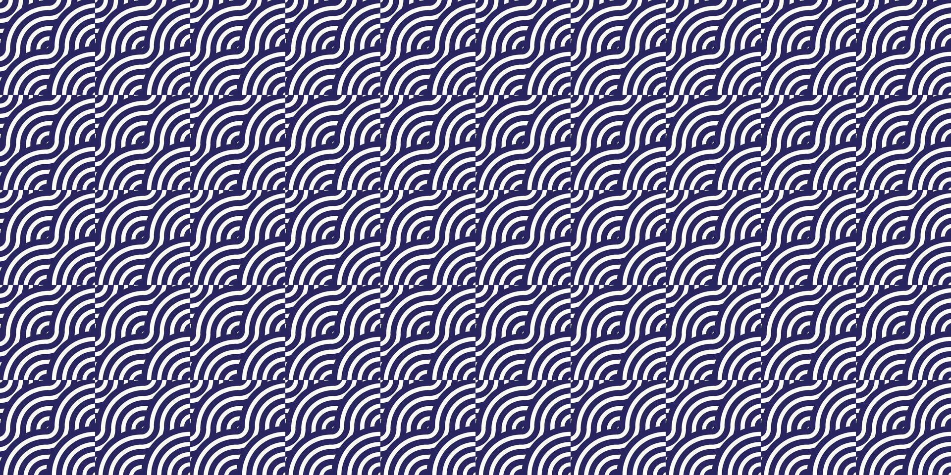 Blue and White Pattern with Geometric Curved Lines vector
