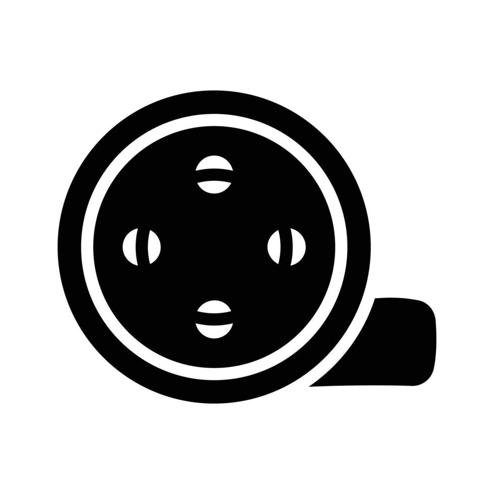 Well crafted glyph icon showing film reel archive vector