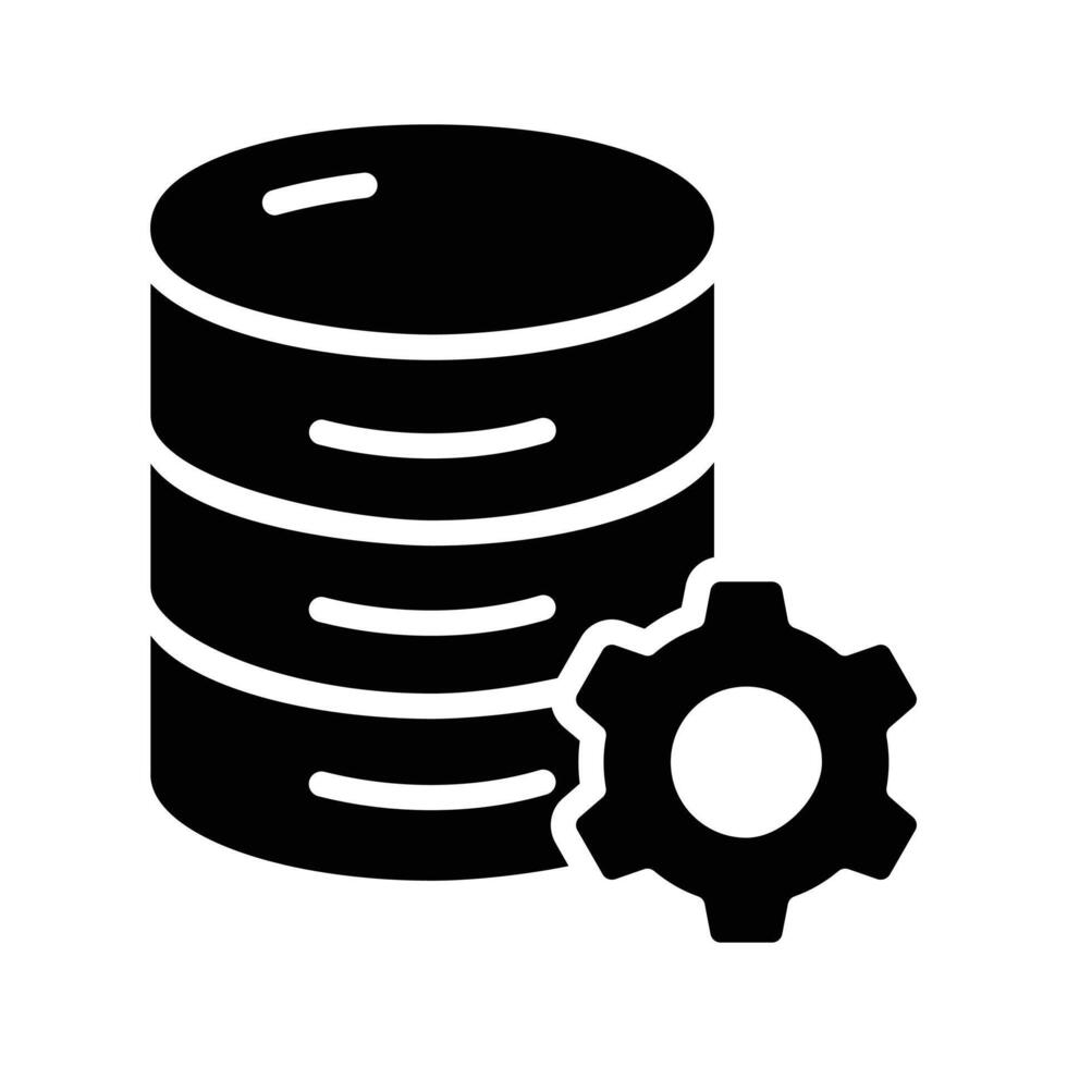 A modern glyph icon of database management dashboard vector