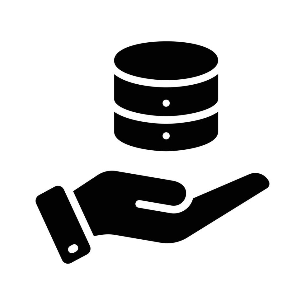 Well crafted glyph icon of database service tool vector