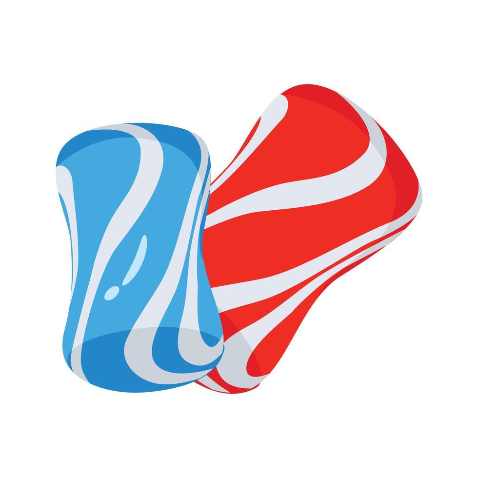 A minty 2d style icon of peppermint candies pack vector