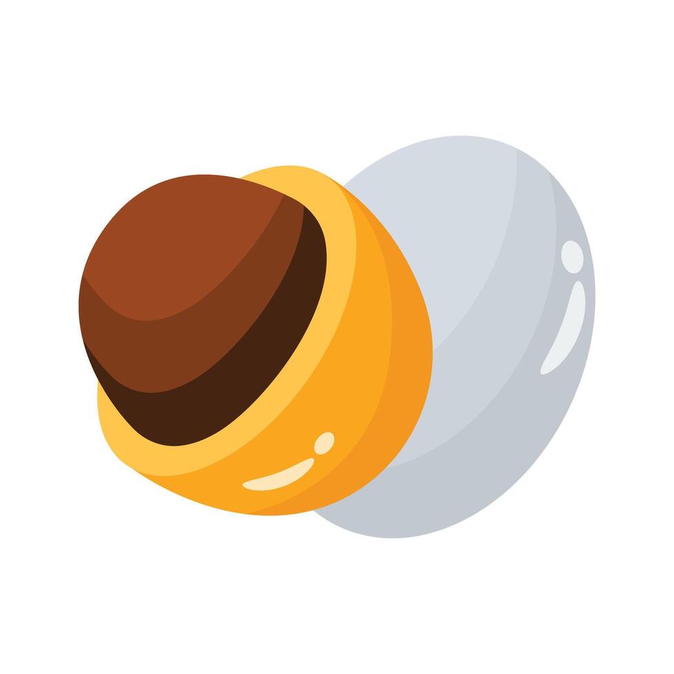 A vibrant 2d style icon of chocolate candy vector