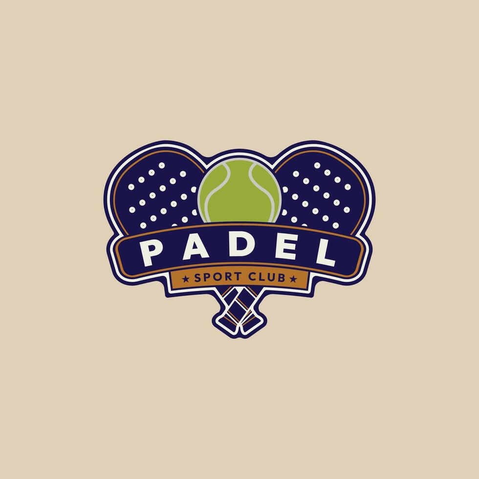 padel tennis logo, padel sport logo illustration vector