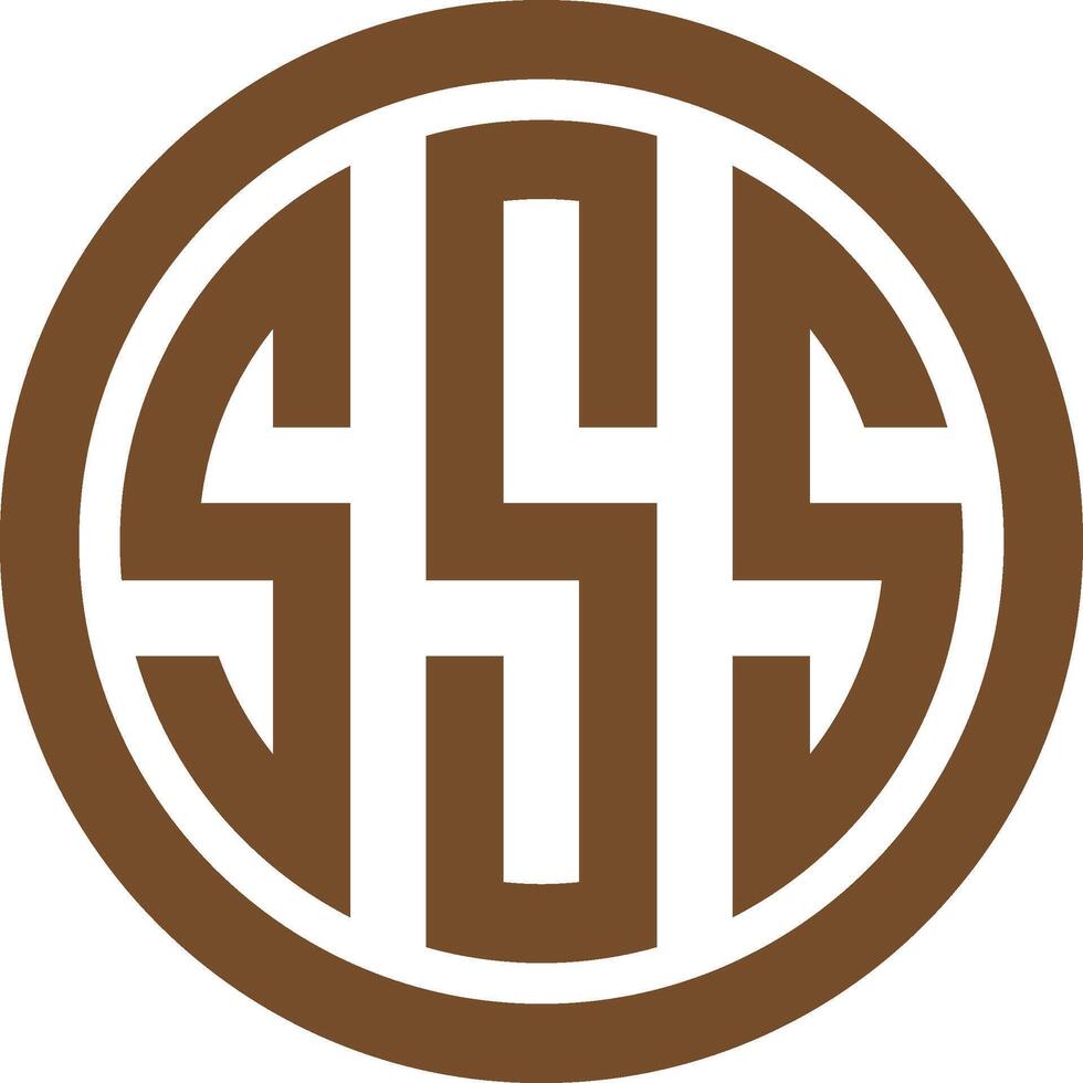 SSS Letter Logo Design Modern S Monogram Triple Letter Branding vector