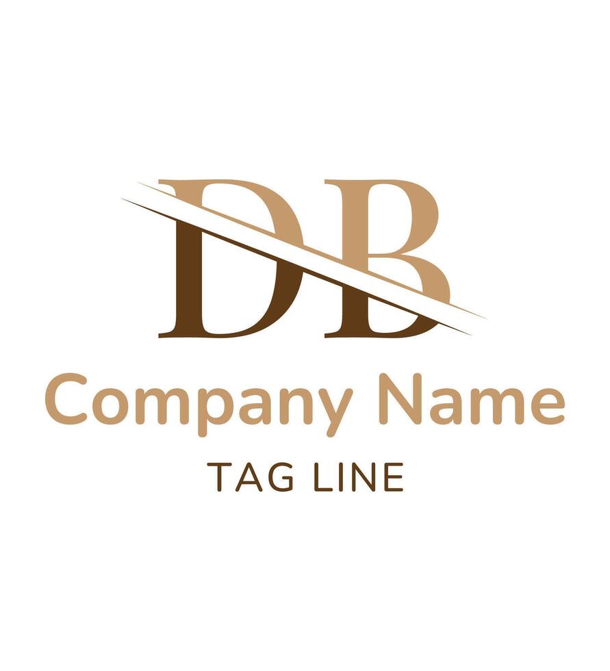 DB Letter Logo Design Clean and Modern D and B Monogram vector