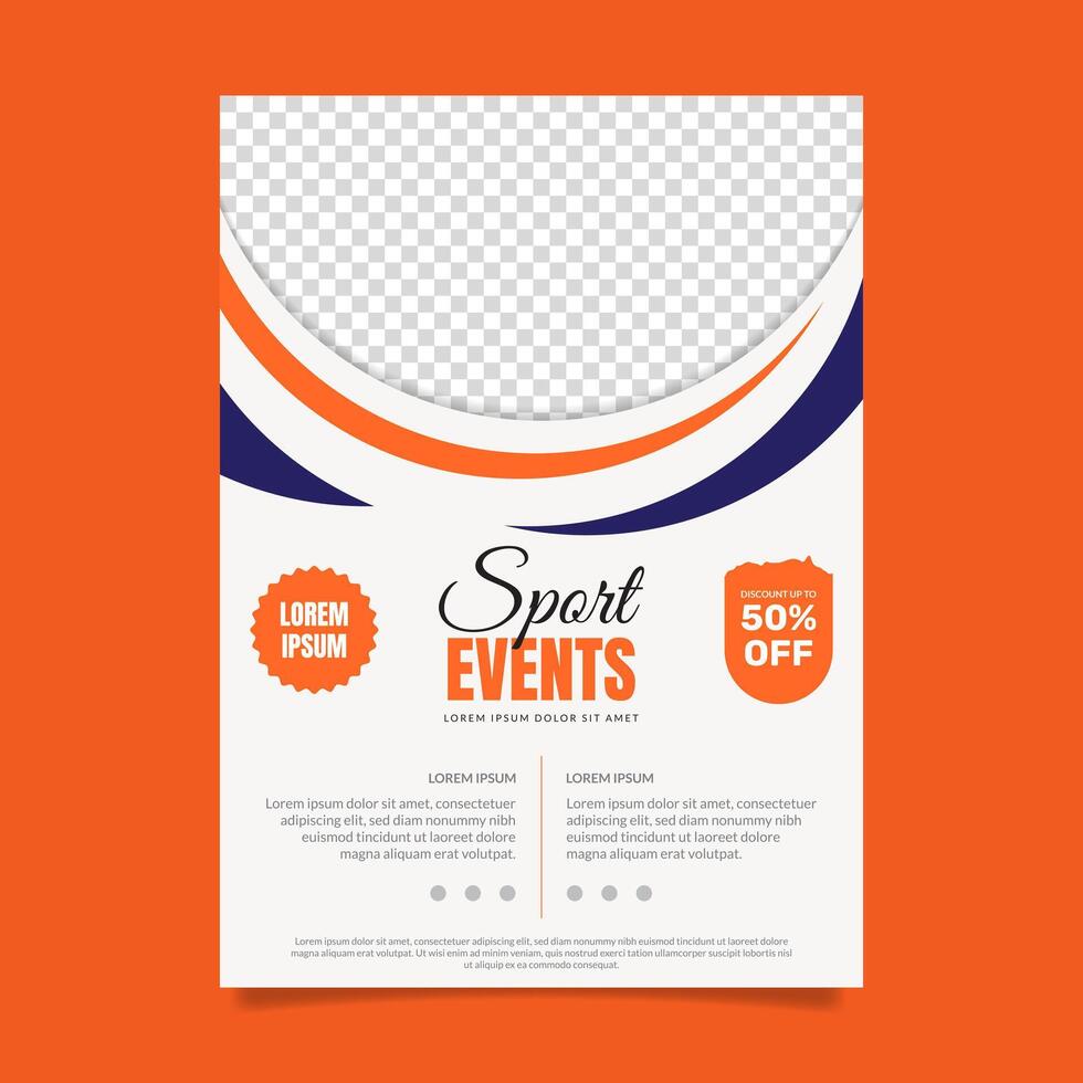 a flyer template for sport events vector