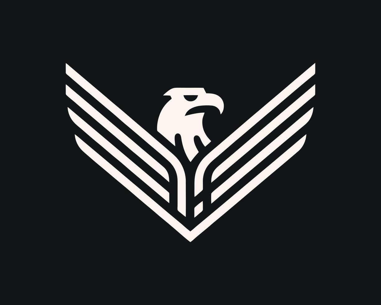 Geometric eagle emblem design geometric vector