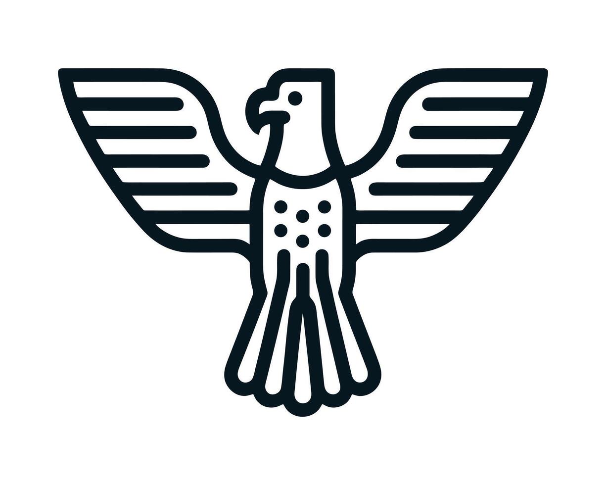 Streamlined eagle crest icon streamlined vector
