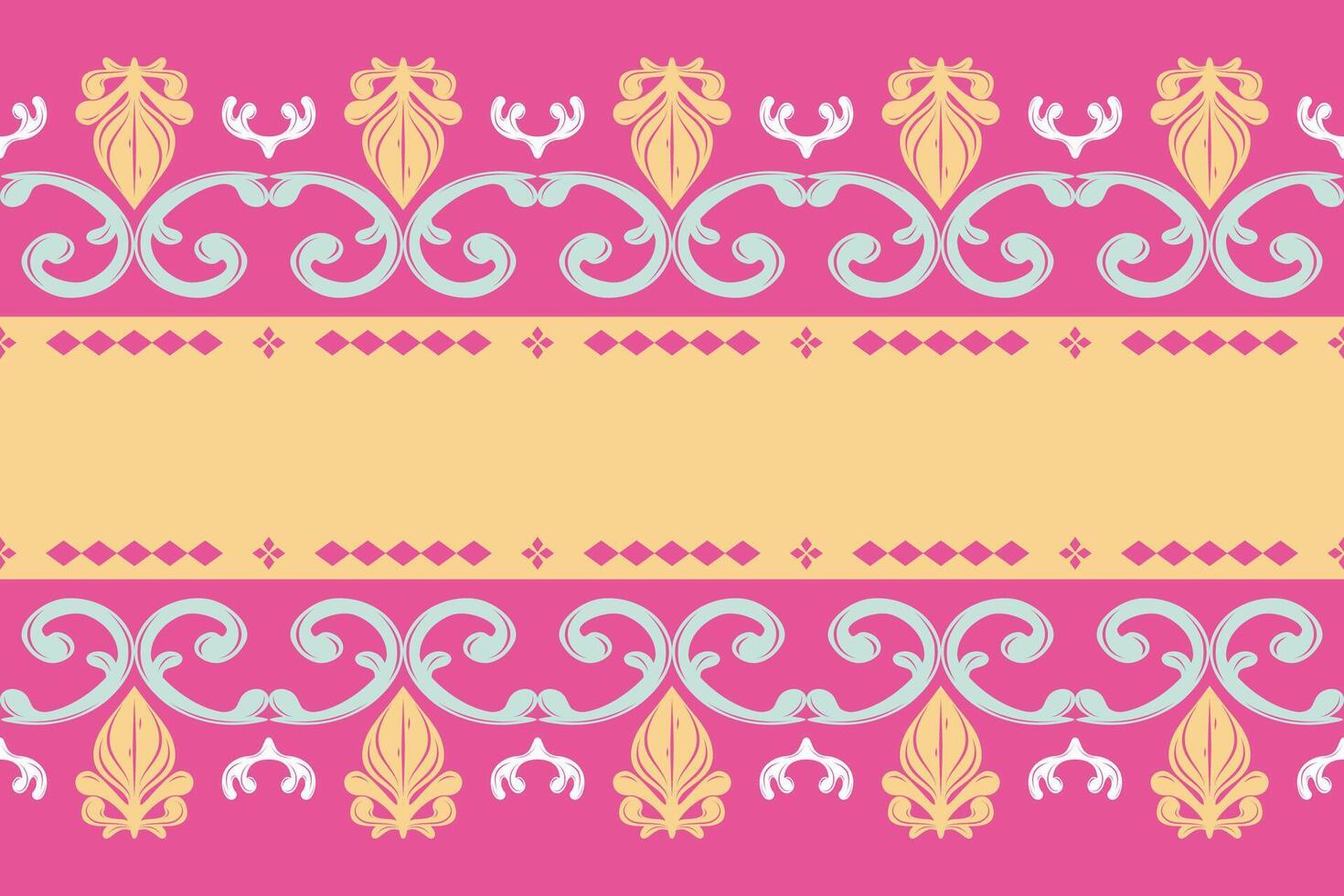 Artistic Classy Futuristic Frame Elegance Scroll Ornament Mythology Baroque Style. Luxury Intricate Symmetrical Element Light Blue Pink Yellow white Delicate Elegance Border Decoration Embroidery Silk vector
