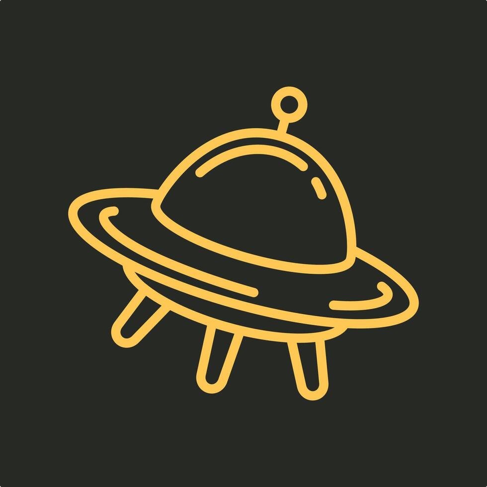 UFO Flying spaceship trendy applicable important Illustration design stunning colorful background vector