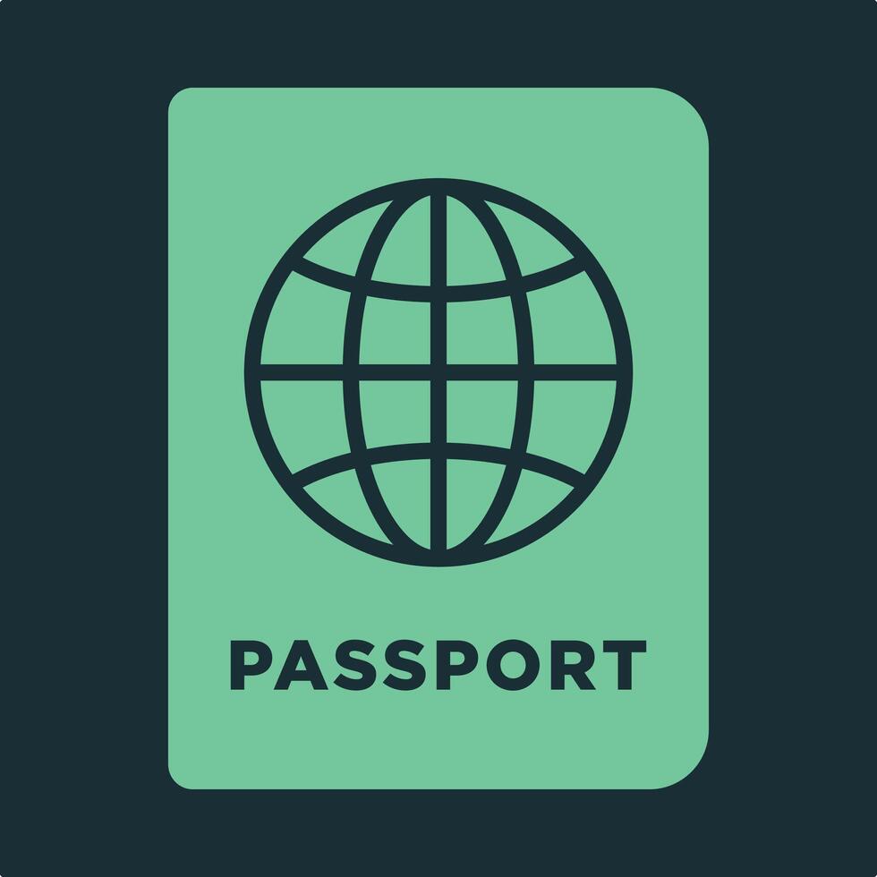 Passport trendy applicable important Illustration design likely colorful background vector