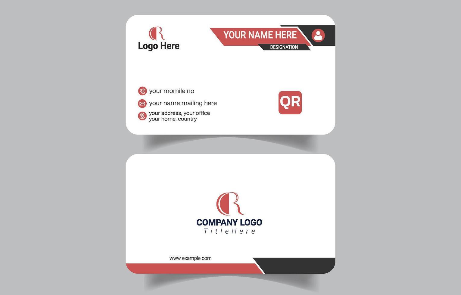 Professional Double Sided Business Card vector