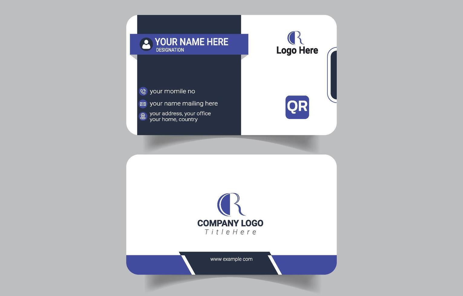 Modern and Professional Double-sided Business Card vector