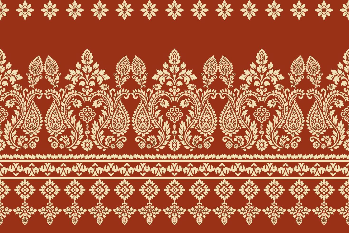 Traditional floral pattern design background vector