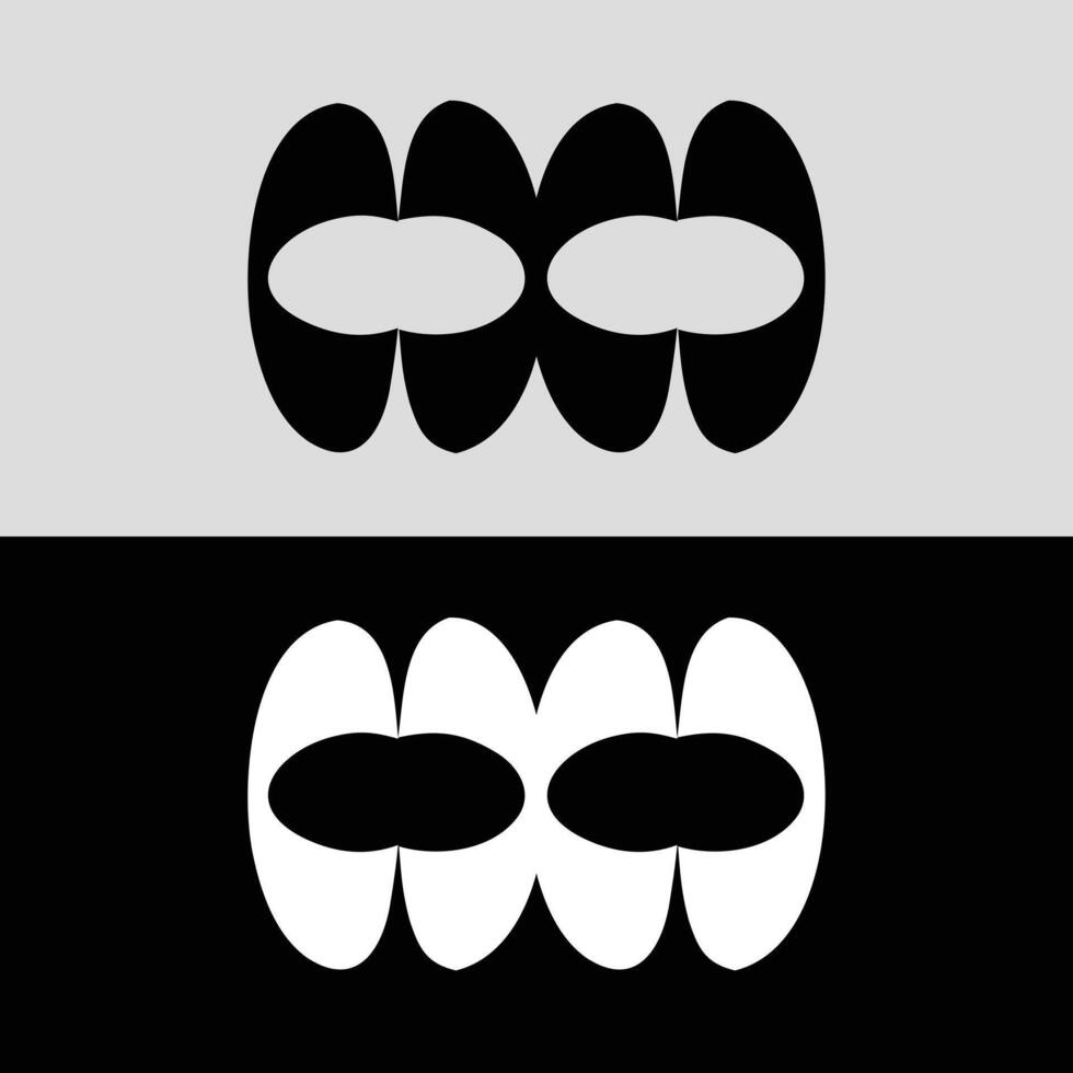Abstract optical illusion art with black and white shapes for graphic design and backgrounds use case vector