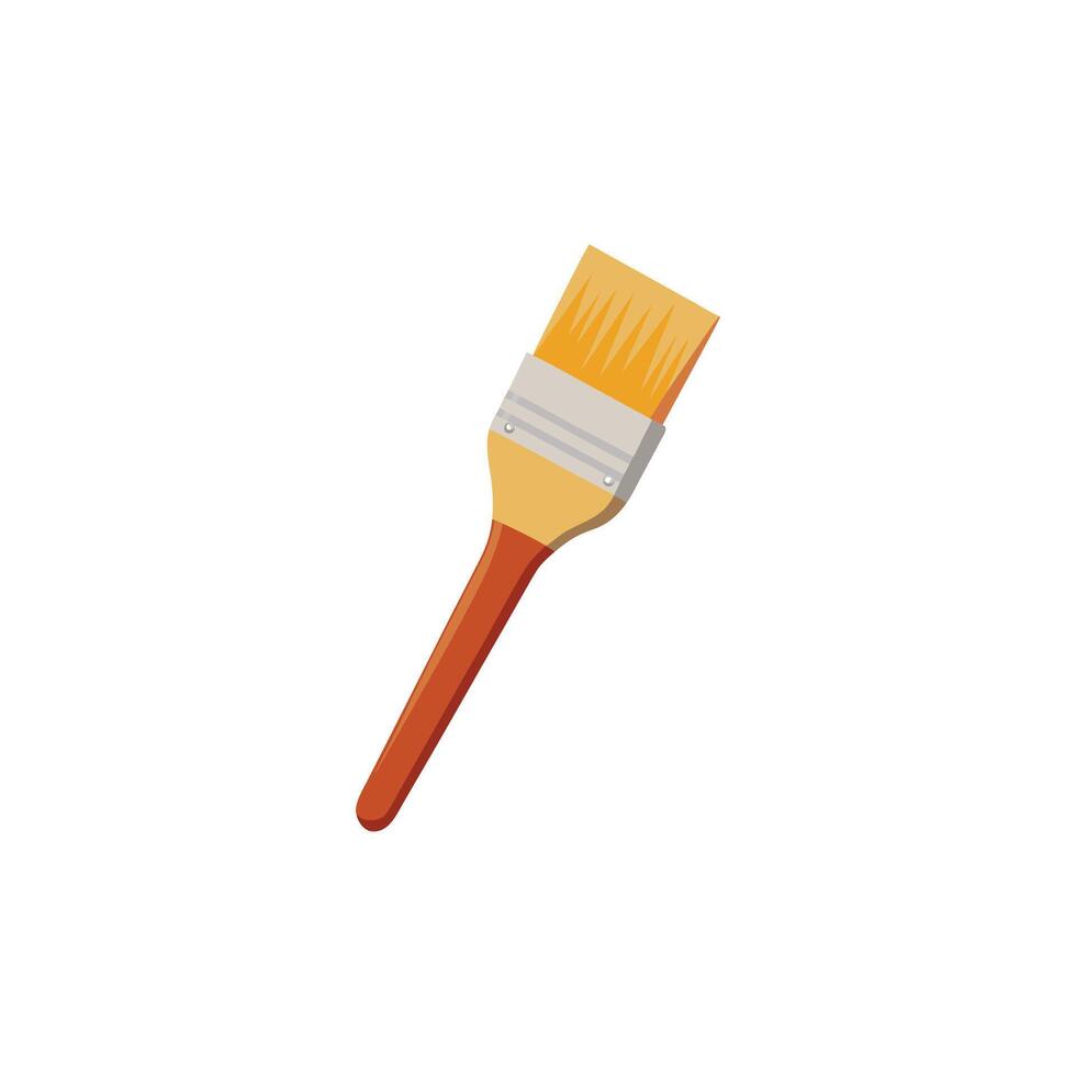 Minimalist Paintbrush Illustration on White vector