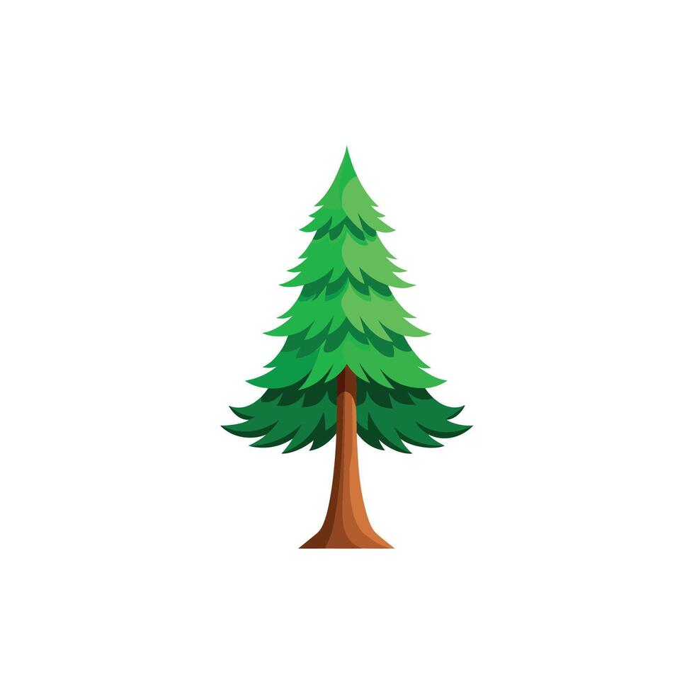 Winter Forest Pine Tree Illustration Design vector